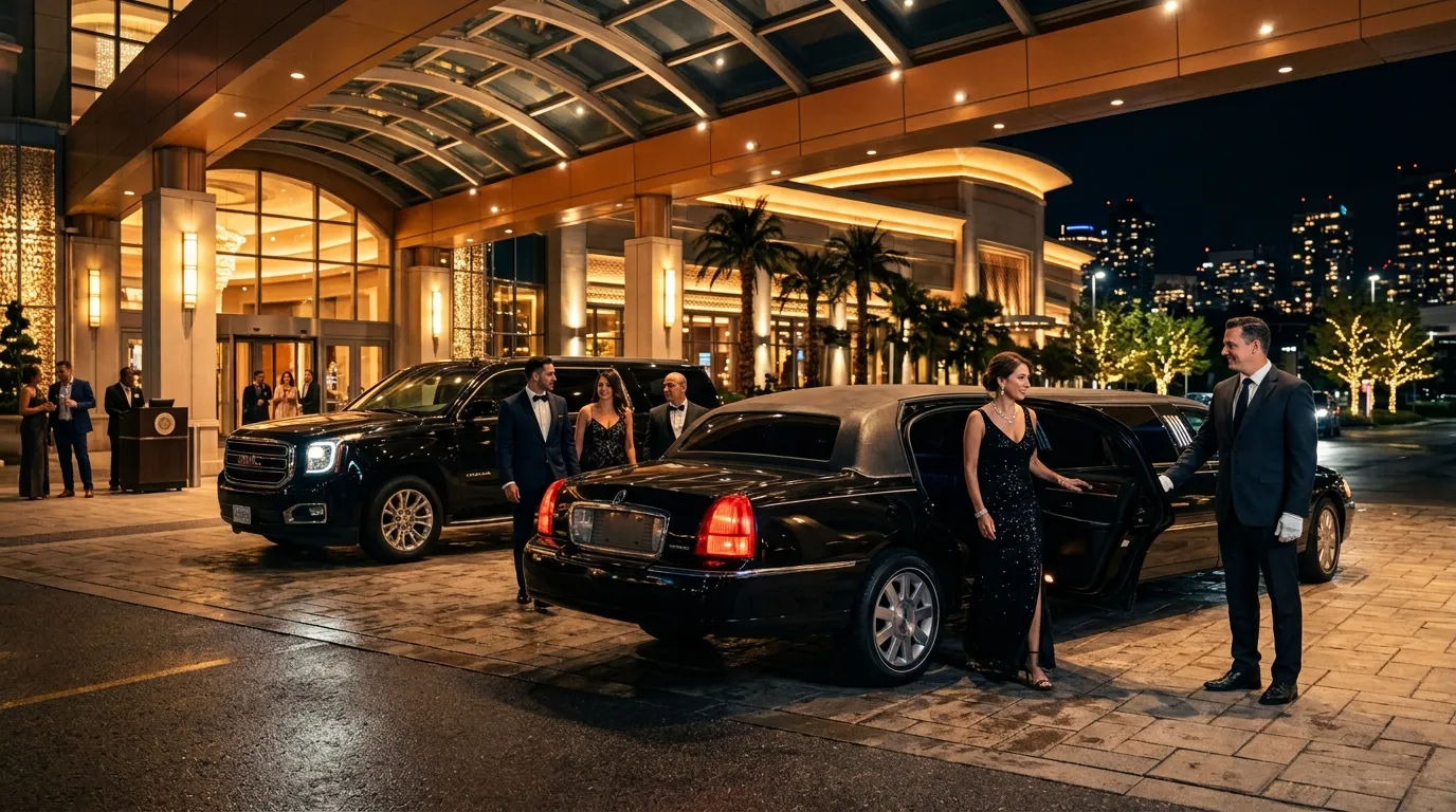 Luxury Casino Limo Service Hamilton providing chauffeur transportation to casino destinations.