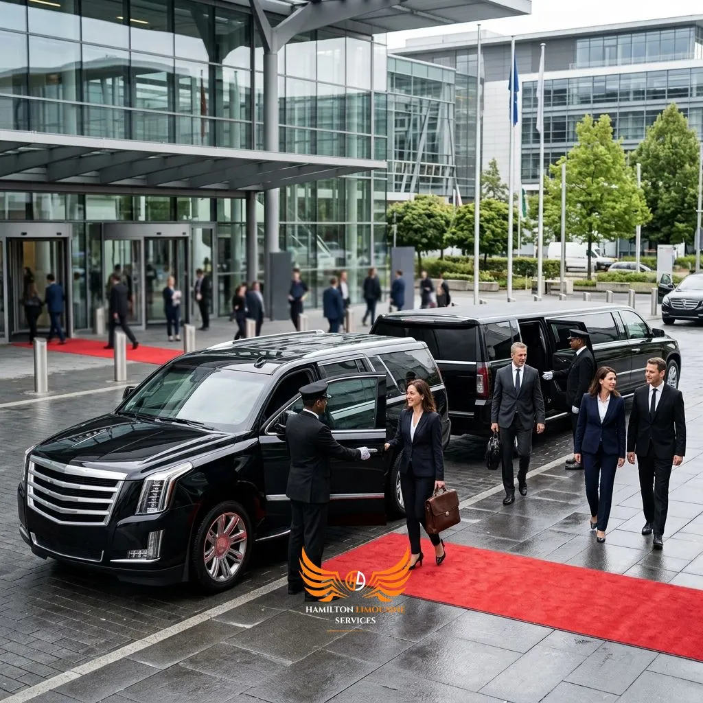 Hamilton Corporate Limo providing executive transportation for meetings and business events.